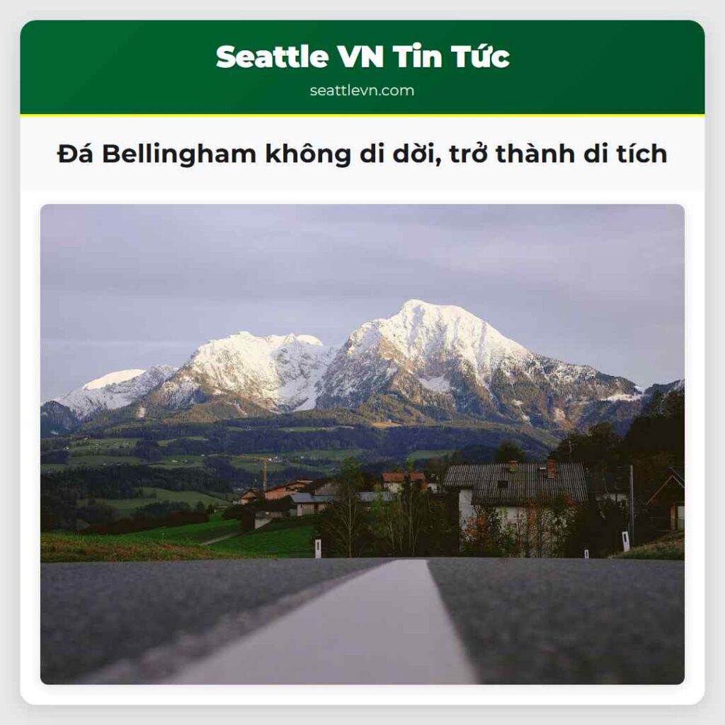 Đá Bellingham không di dời, trở thành di tích