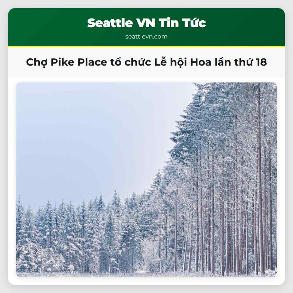 Chợ Pike Place tổ chức Lễ hội Hoa lần thứ 18