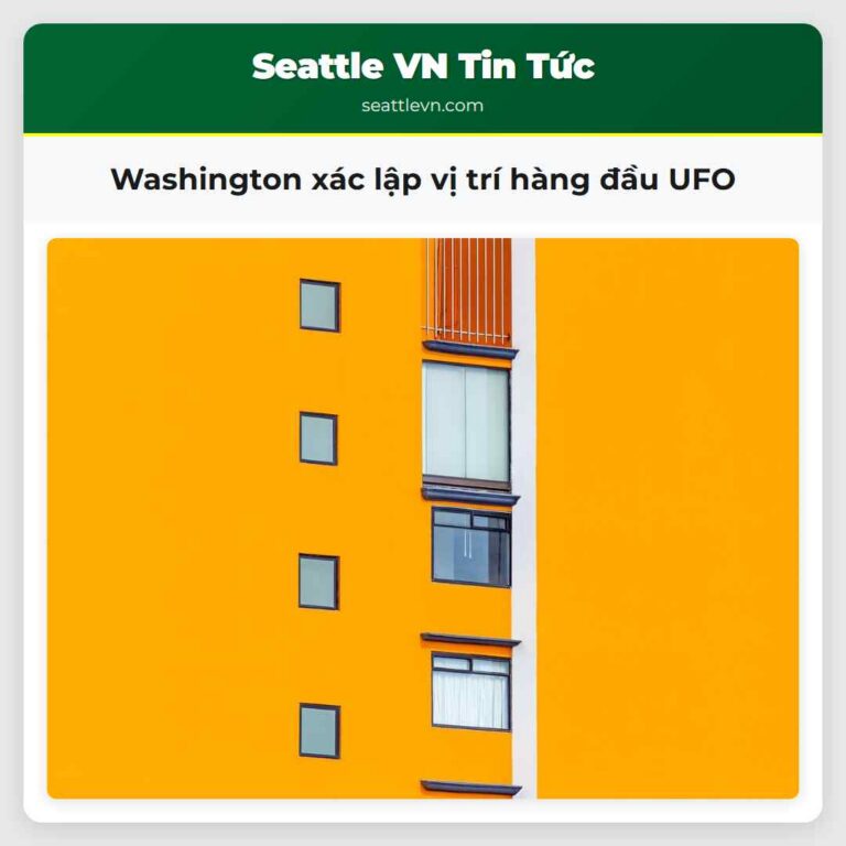 Washington xác lập vị trí hàng đầu UFO