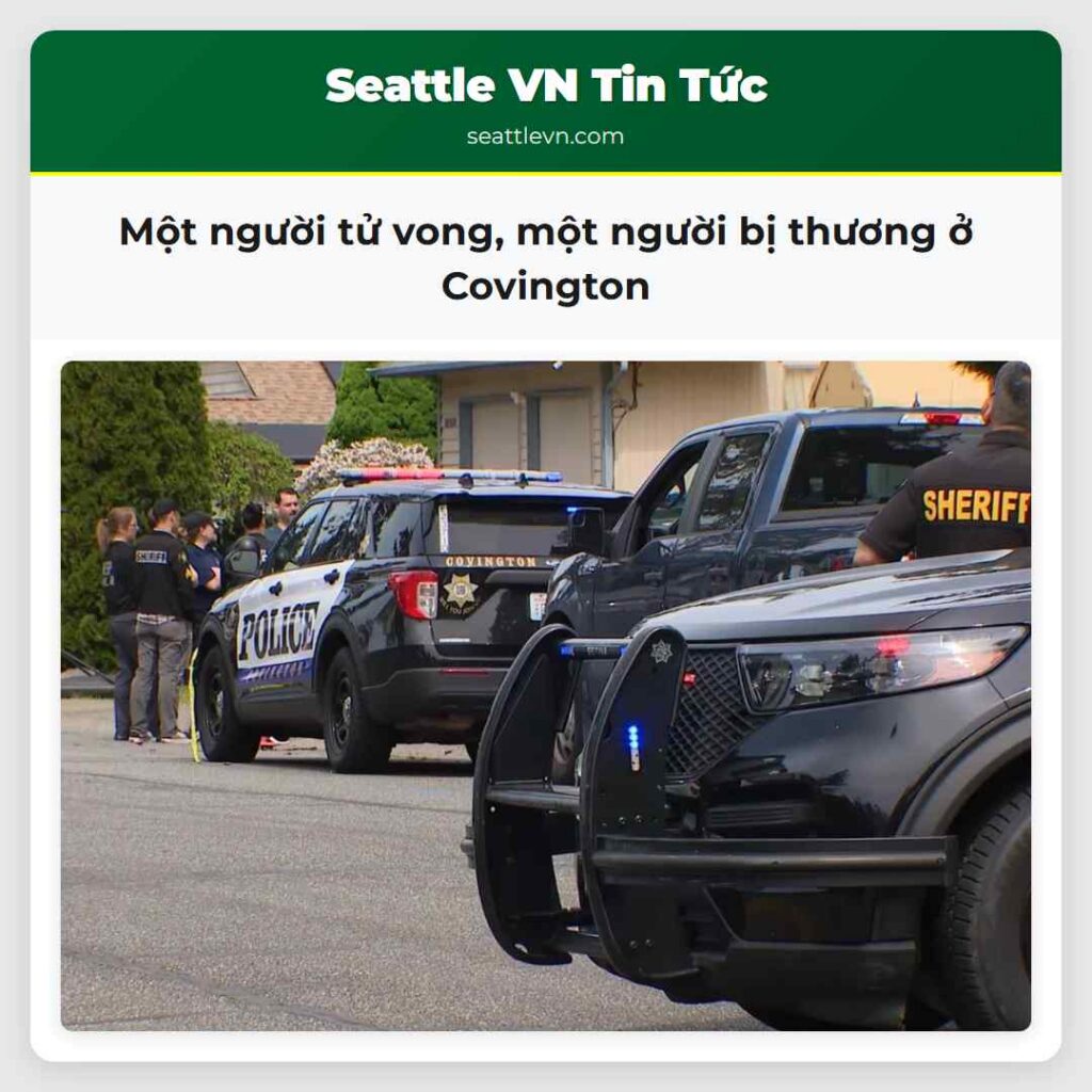 Một người tử vong, một người bị thương ở Covington