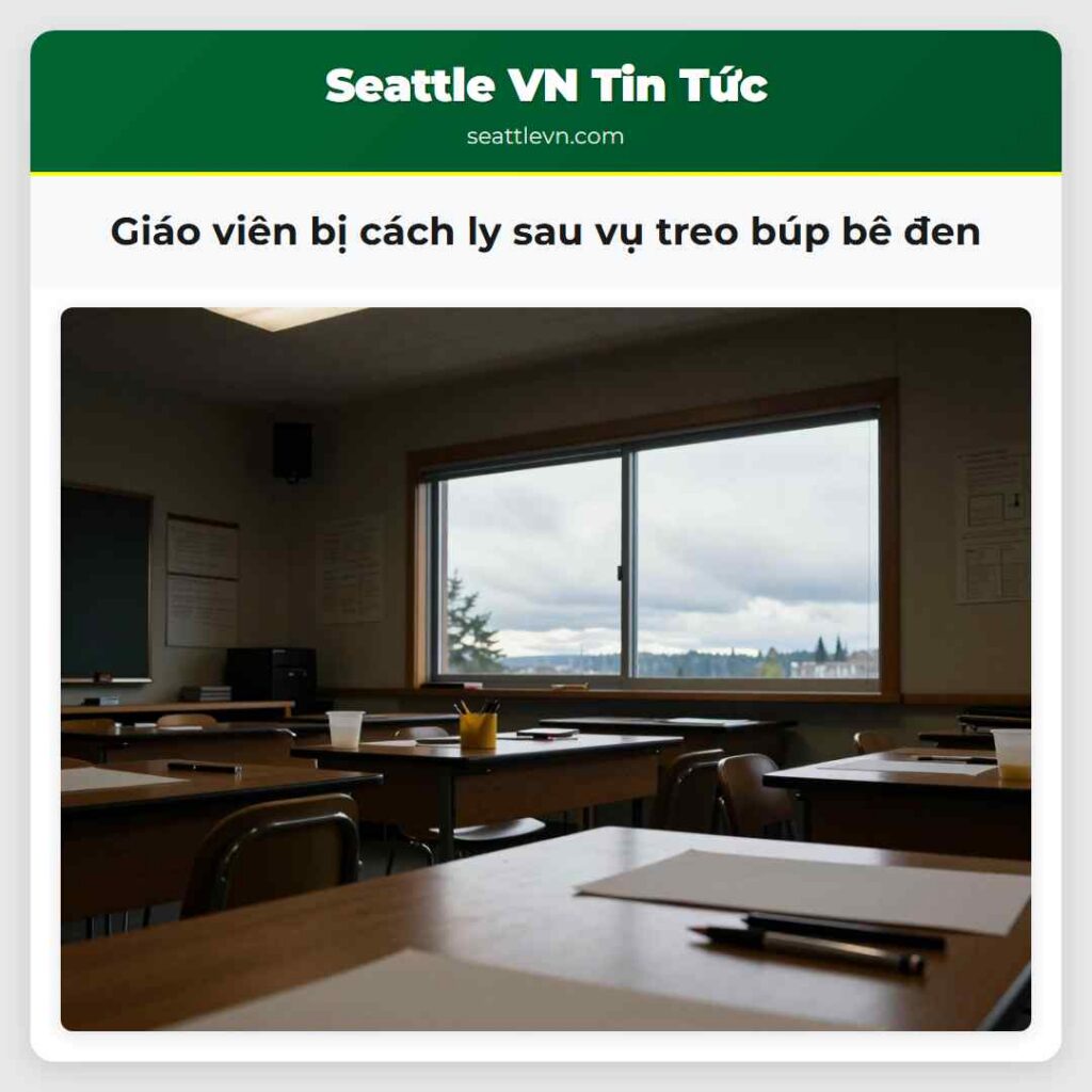 Giáo viên bị cách ly sau vụ treo búp bê đen