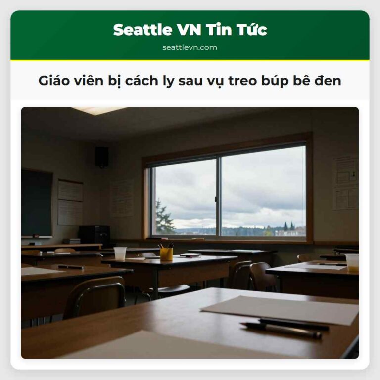 Giáo viên bị cách ly sau vụ treo búp bê đen