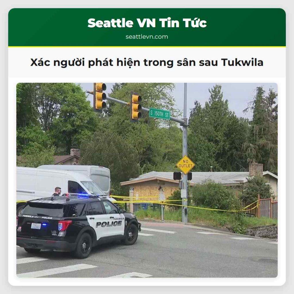 Xác người phát hiện trong sân sau Tukwila