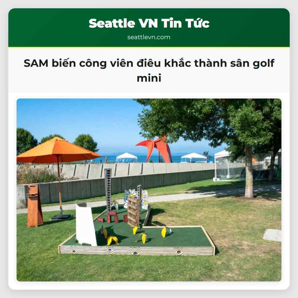 SAM biến công viên điêu khắc thành sân golf mini