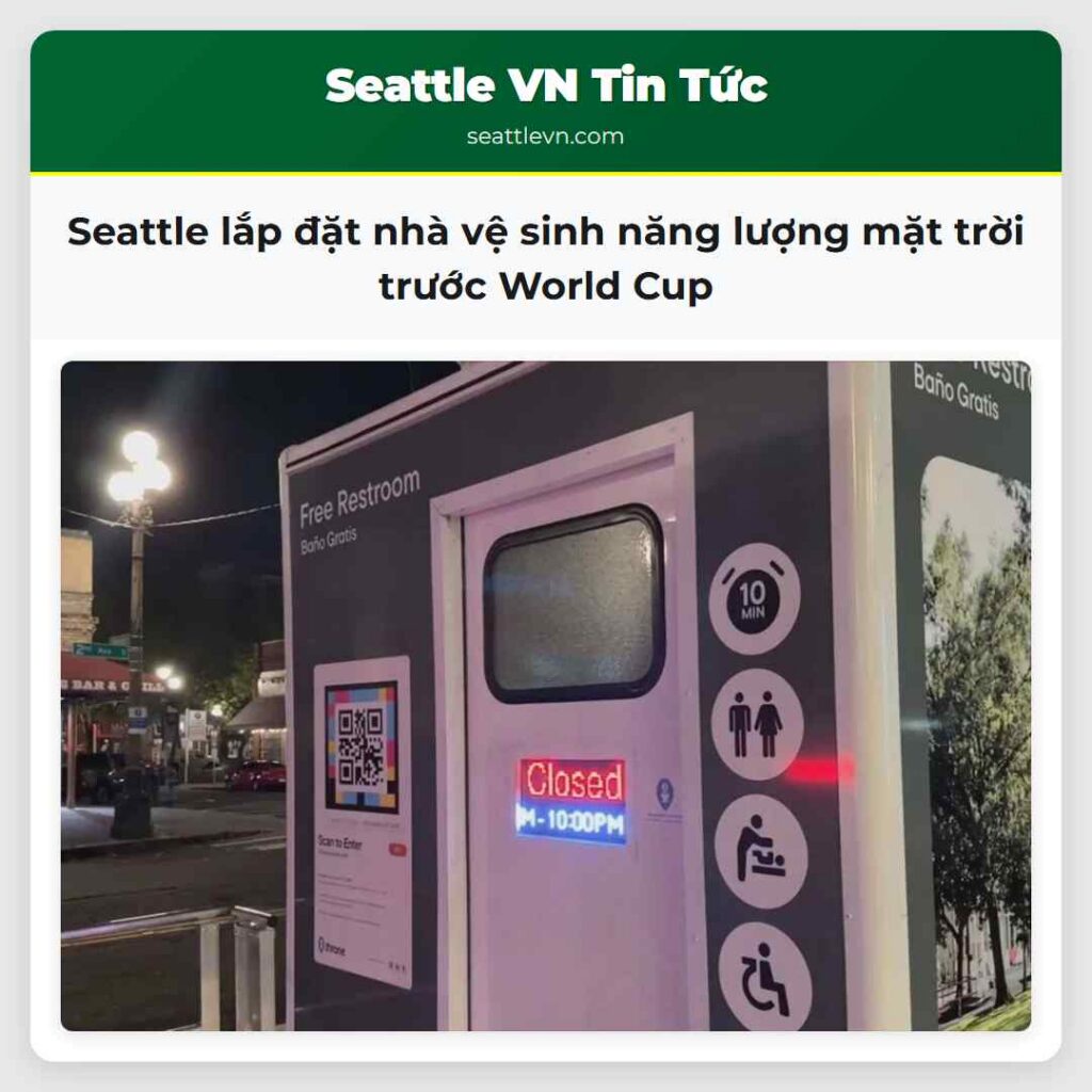 Seattle lắp đặt nhà vệ sinh năng lượng mặt trời