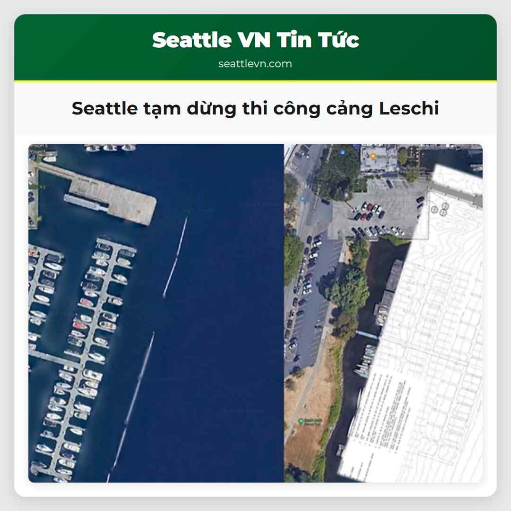 Seattle tạm dừng thi công cảng Leschi
