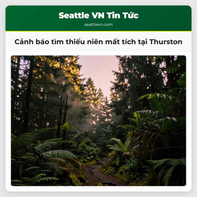 Cảnh báo tìm thiếu niên mất tích tại Thurston