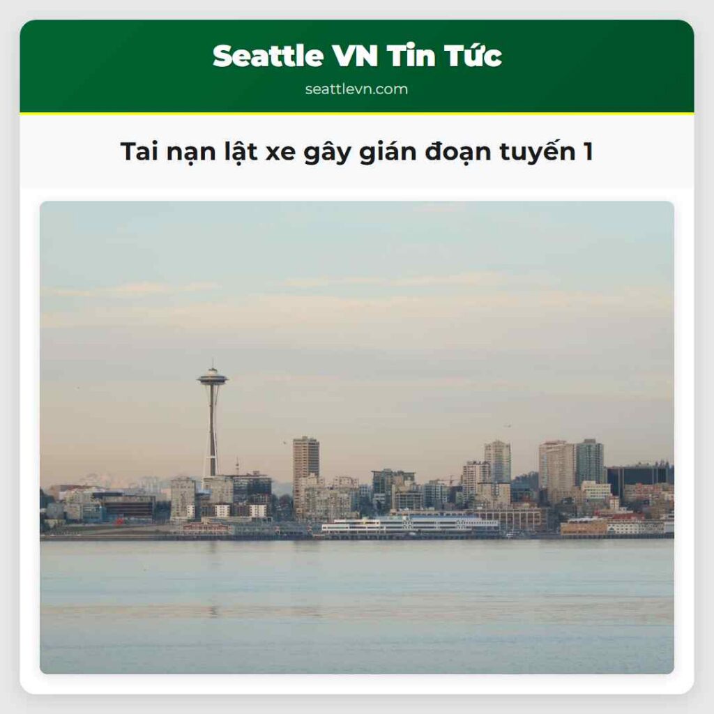 Tai nạn lật xe gây gián đoạn tuyến 1