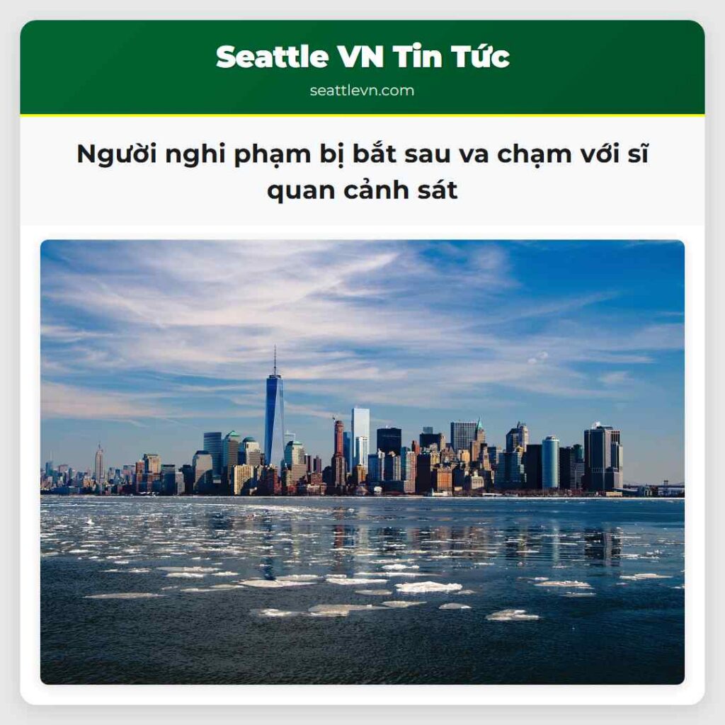 Người nghi phạm bị bắt sau va chạm với sĩ quan