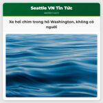 Xe hơi chìm trong hồ Washington không có người
