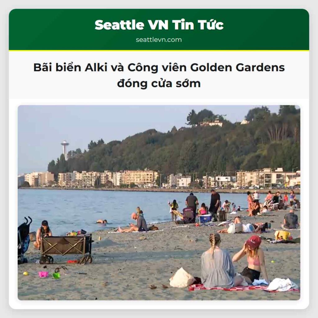 Bãi biển Alki và Công viên Golden Gardens đóng