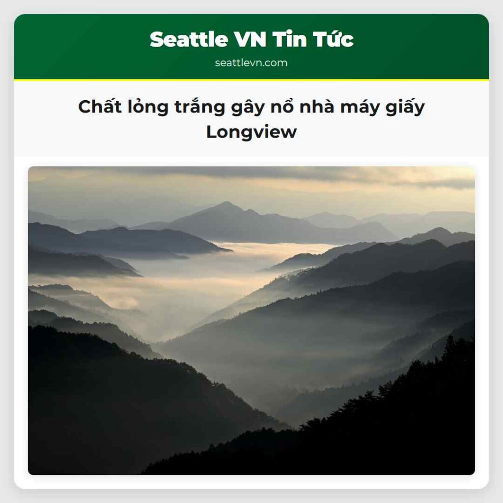 Chất lỏng trắng gây nổ nhà máy giấy Longview