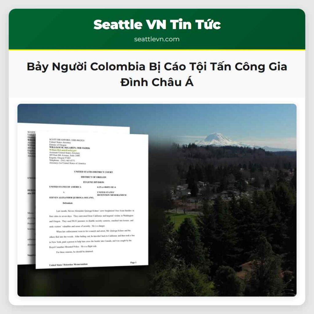 Bảy Người Colombia Bị Cáo Tội Tấn Công Gia Đình