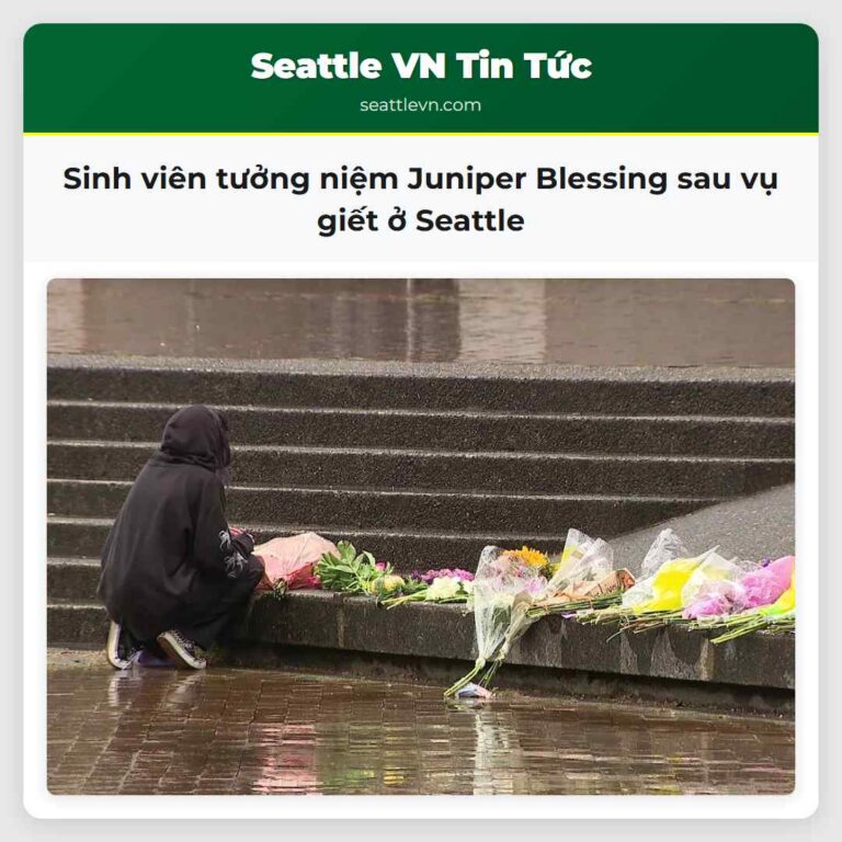 Sinh viên tưởng niệm Juniper Blessing sau vụ giết ở Seattle