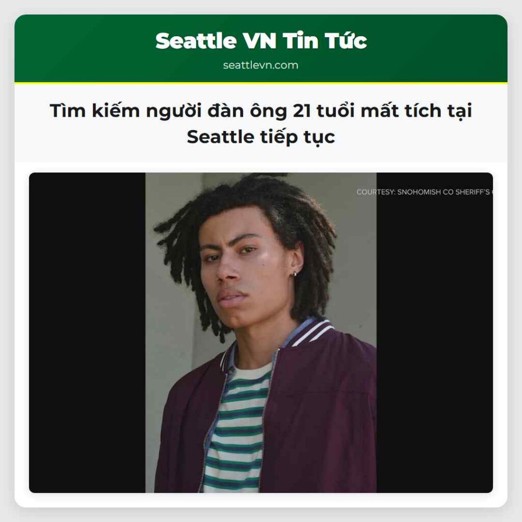 Tìm kiếm người đàn ông 21 tuổi mất tích tại