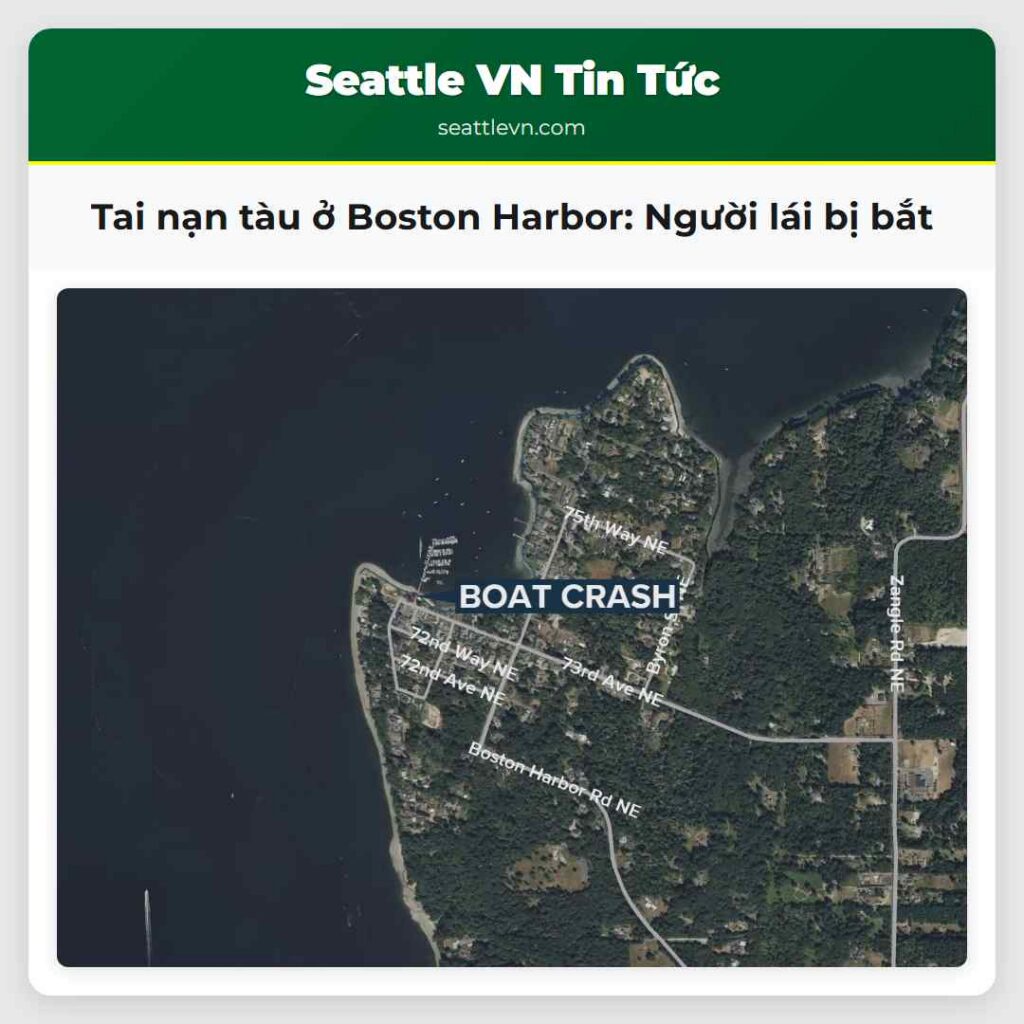 Tai nạn tàu ở Boston Harbor: Người lái bị bắt