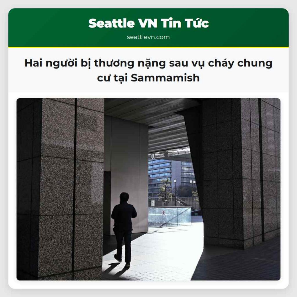 Hai người bị thương nặng sau vụ cháy chung cư tại