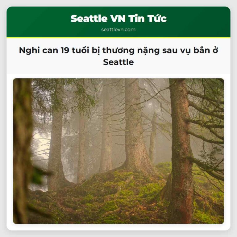 Nghi can 19 tuổi bị thương nặng sau vụ bắn ở Seattle