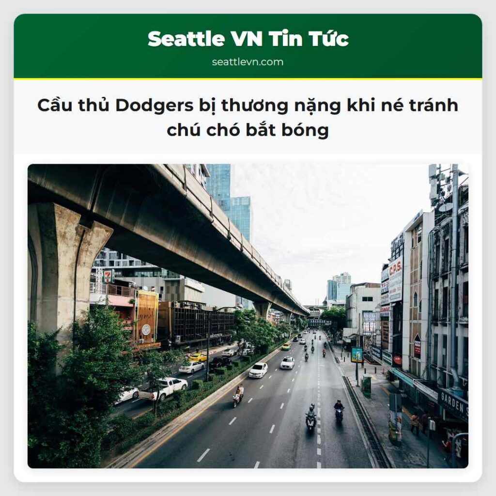 Cầu thủ Dodgers bị thương nặng khi né tránh chú