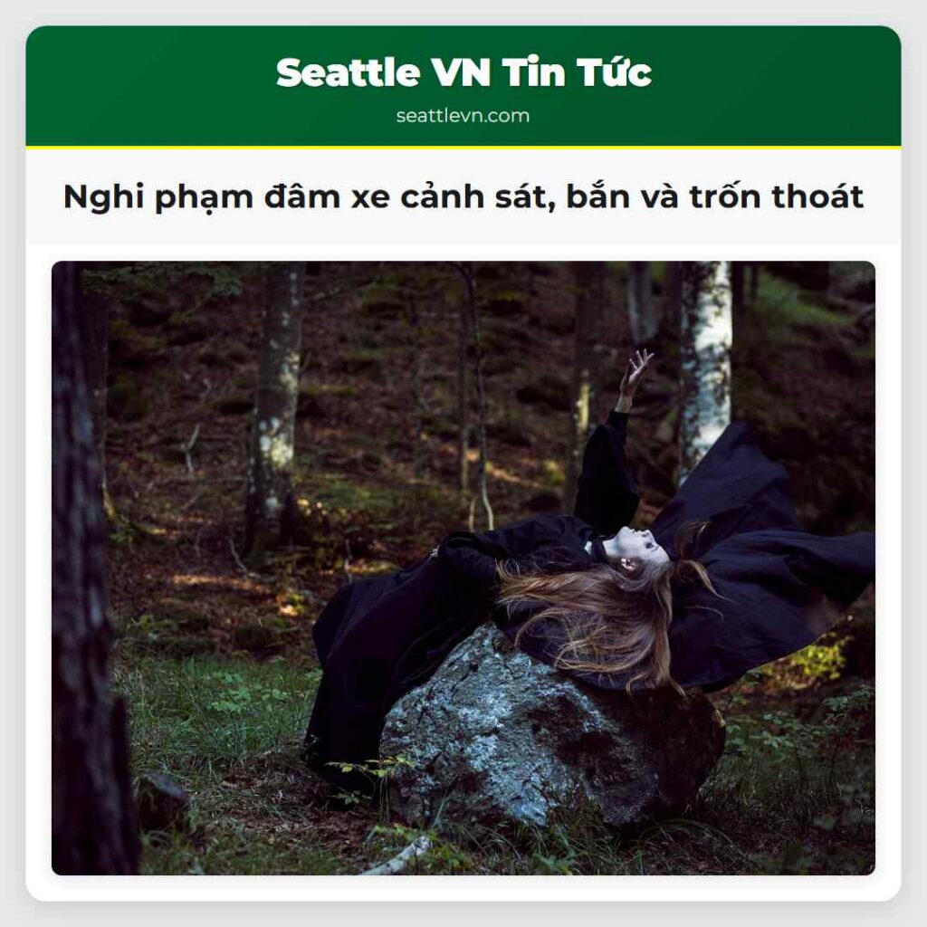 Nghi phạm đâm xe cảnh sát, bắn và trốn thoát