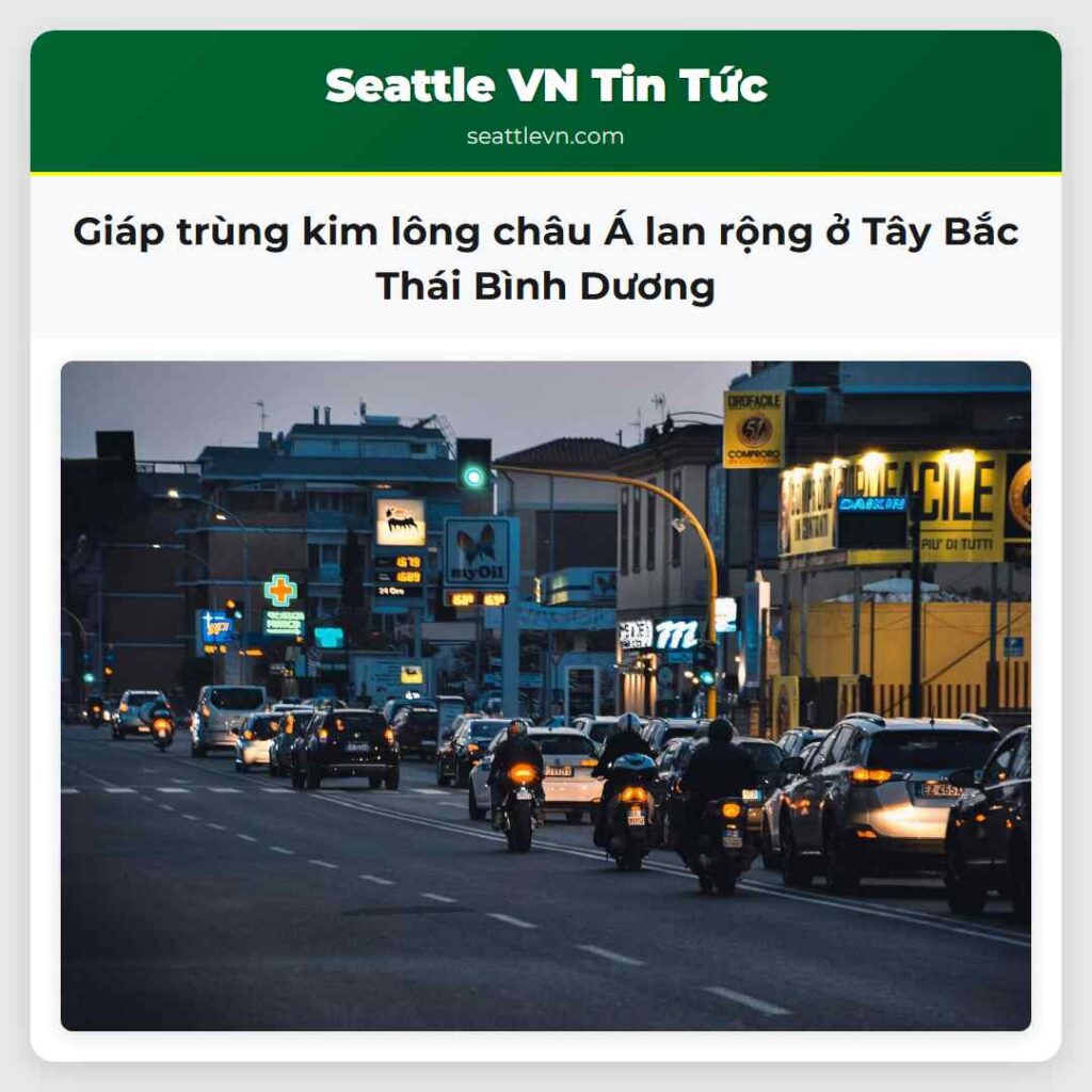 Giáp trùng kim lông châu Á lan rộng ở Tây Bắc