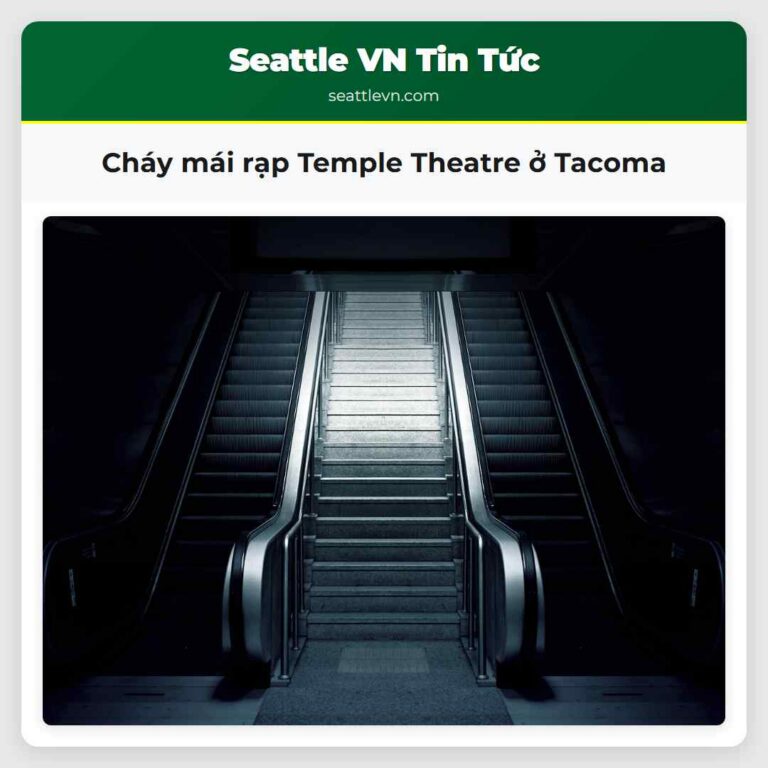 Cháy mái rạp Temple Theatre ở Tacoma