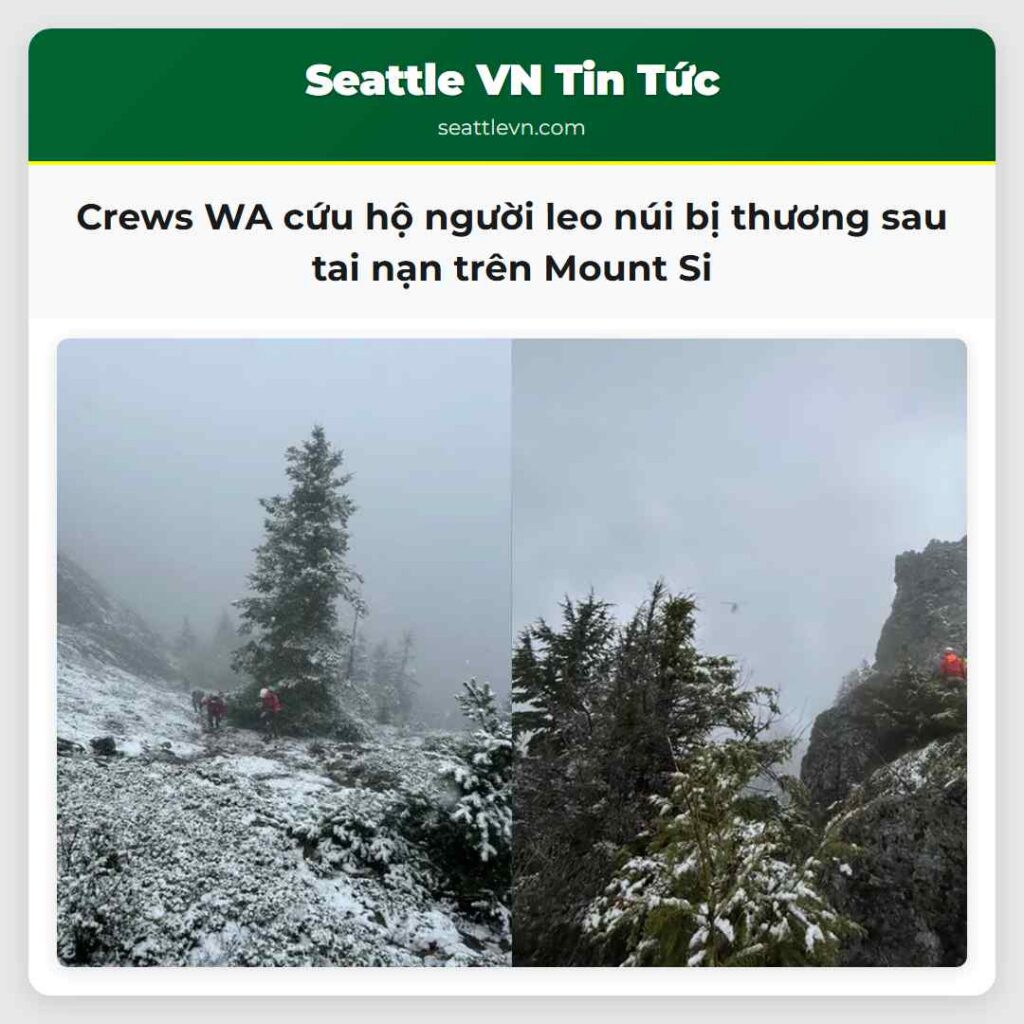 Crews WA cứu hộ người leo núi bị thương sau tai