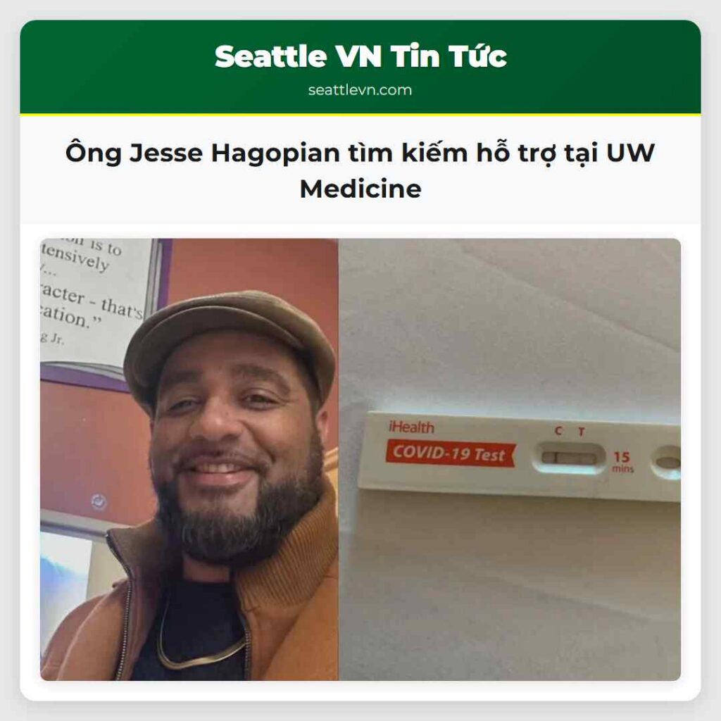 Ông Jesse Hagopian tìm kiếm hỗ trợ tại UW Medicine