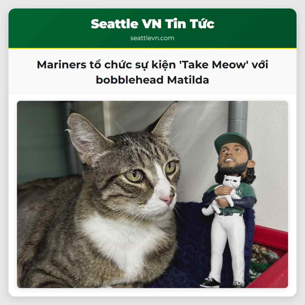 Mariners tổ chức sự kiện 'Take Meow' với