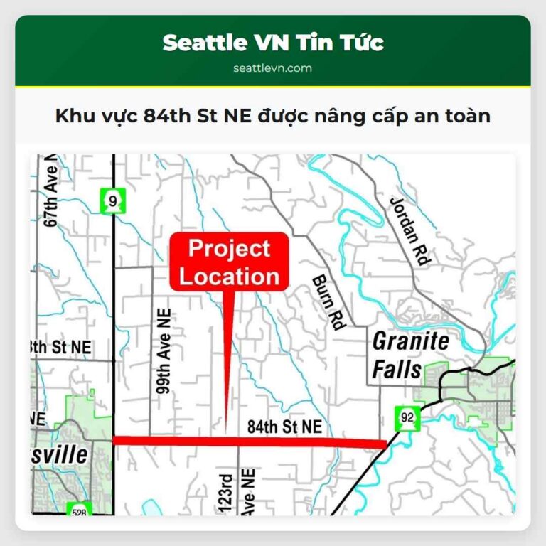 Khu vực 84th St NE được nâng cấp an toàn