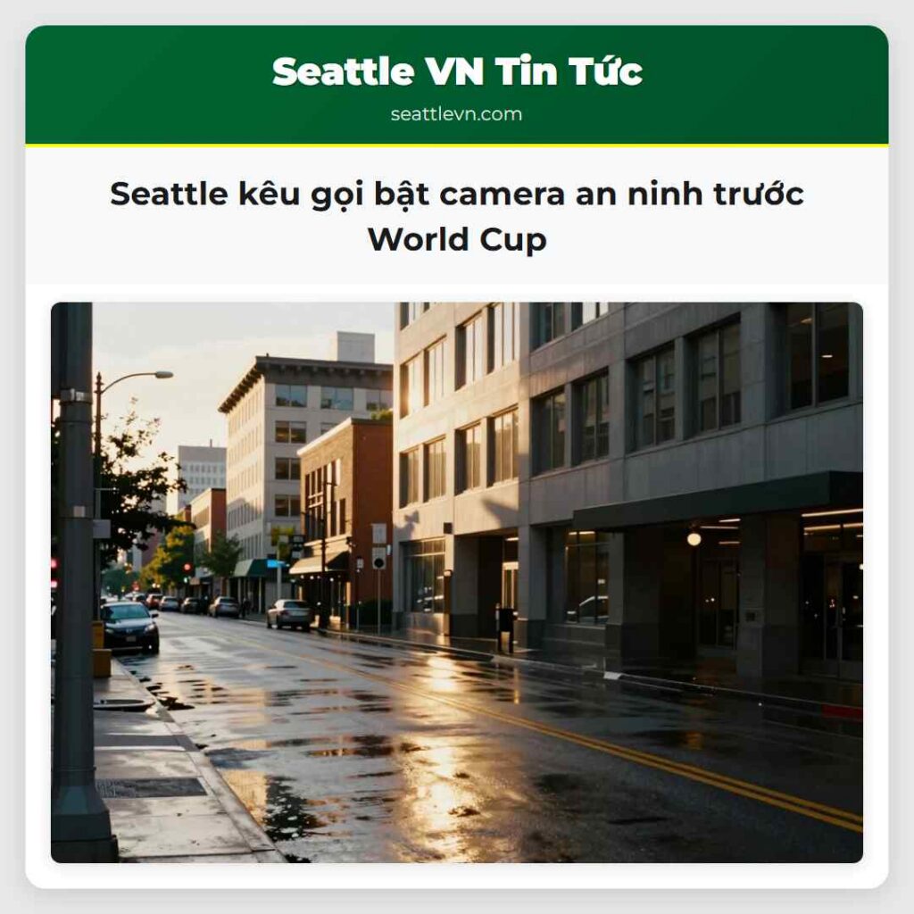 Seattle kêu gọi bật camera an ninh trước World Cup