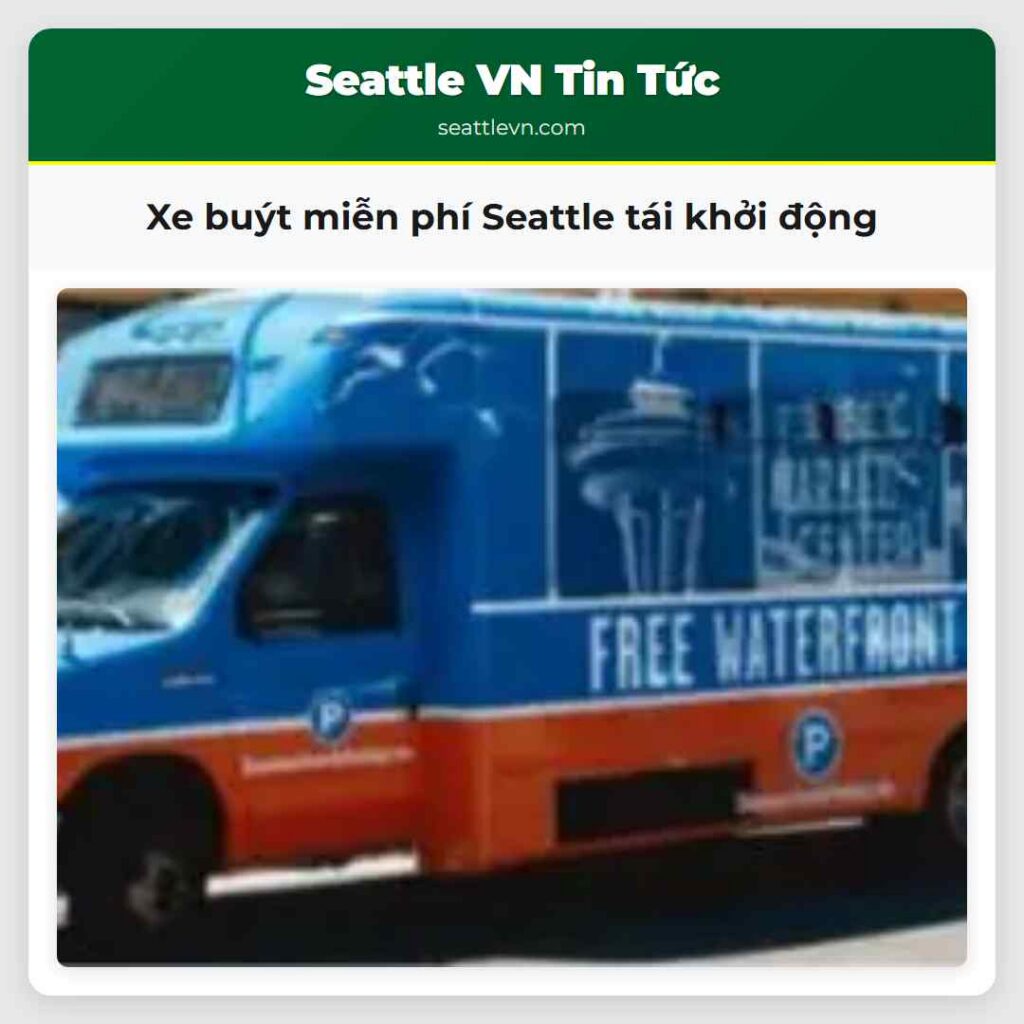 Xe buýt miễn phí Seattle tái khởi động