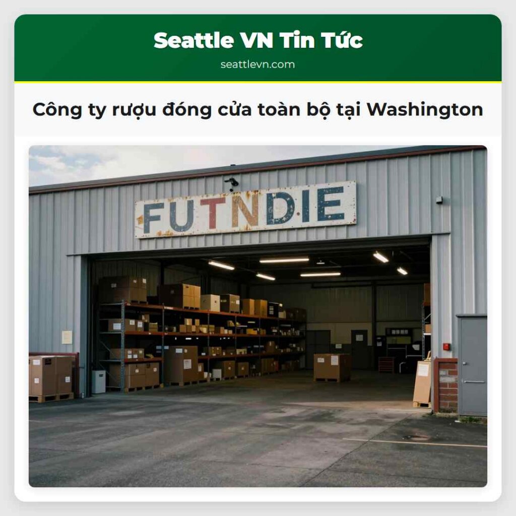 Công ty rượu đóng cửa toàn bộ tại Washington