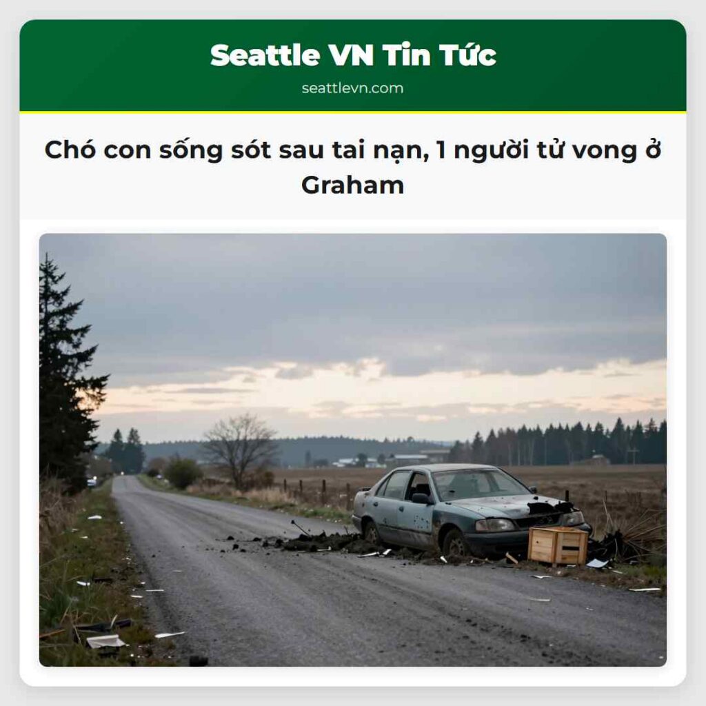 Chó con sống sót sau tai nạn, 1 người tử vong ở