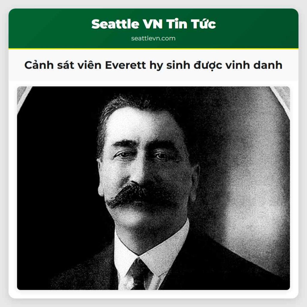 Cảnh sát viên Everett hy sinh được vinh danh