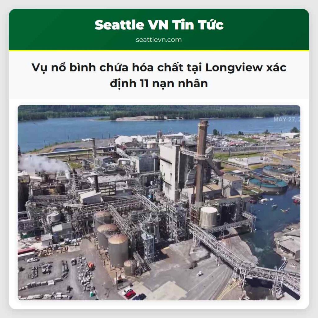 Vụ nổ bình chứa hóa chất tại Longview xác định 11