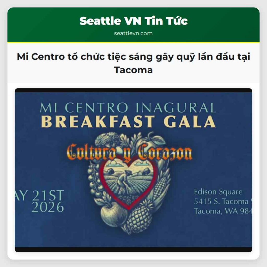 Mi Centro tổ chức tiệc sáng gây quỹ lần đầu tại