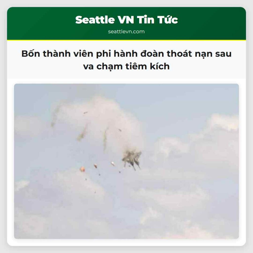 Bốn thành viên phi hành đoàn thoát nạn sau va