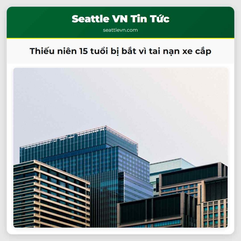 Thiếu niên 15 tuổi bị bắt vì tai nạn xe cắp