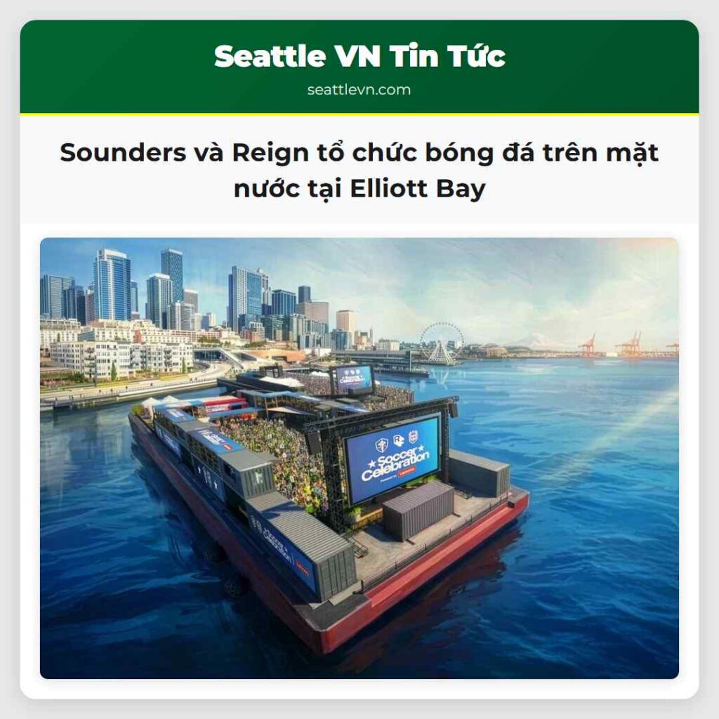 Sounders và Reign tổ chức bóng đá trên mặt nước