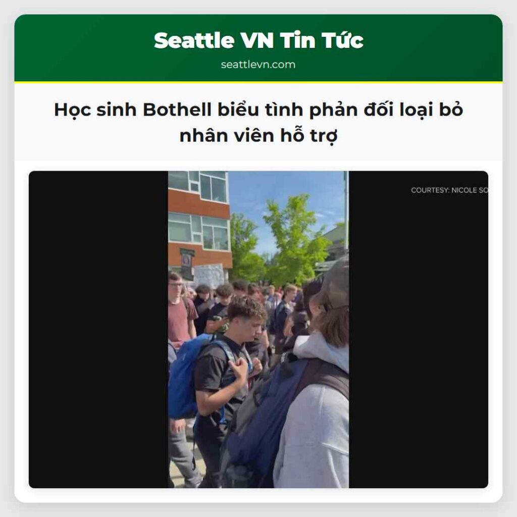 Học sinh Bothell biểu tình phản đối loại bỏ nhân