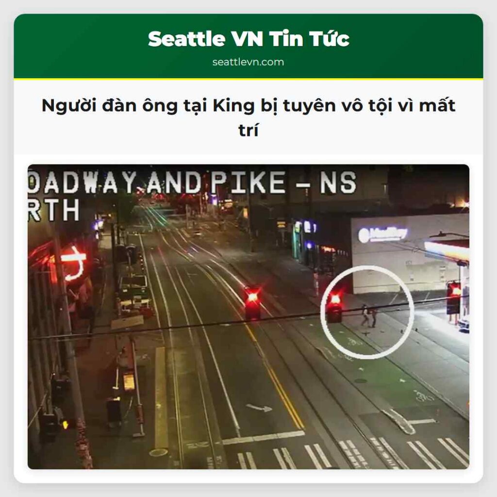 Người đàn ông tại King bị tuyên vô tội vì mất trí