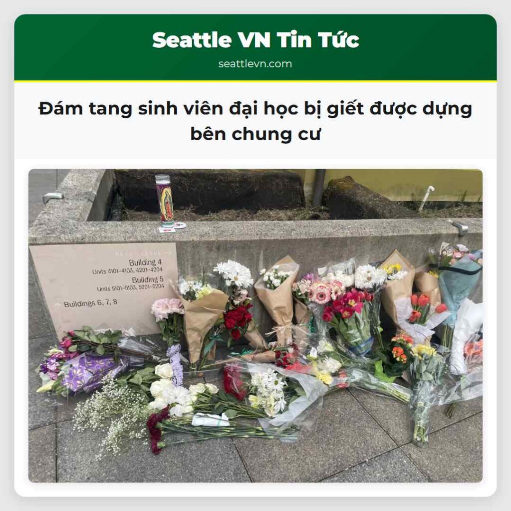 Đám tang sinh viên đại học bị giết được dựng bên
