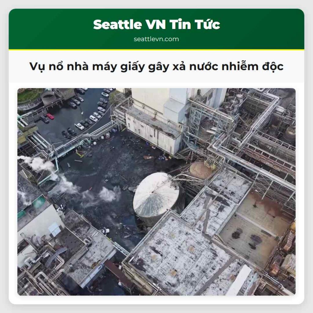 Vụ nổ nhà máy giấy gây xả nước nhiễm độc