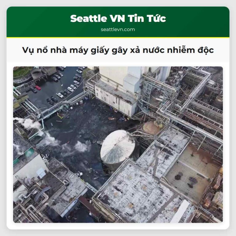 Vụ nổ nhà máy giấy gây xả nước nhiễm độc