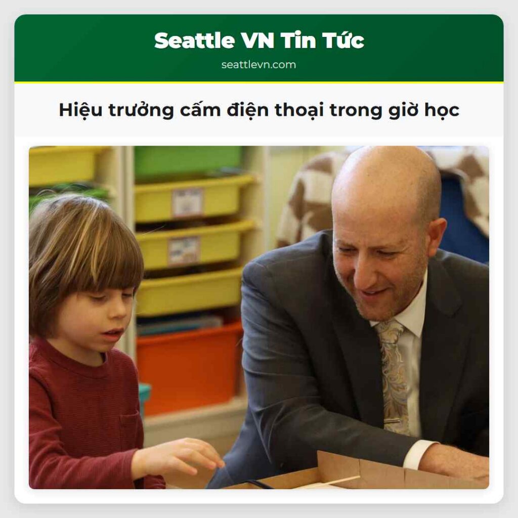 Hiệu trưởng cấm điện thoại trong giờ học