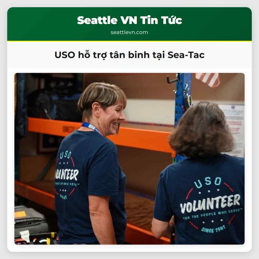 USO hỗ trợ tân binh tại Sea-Tac