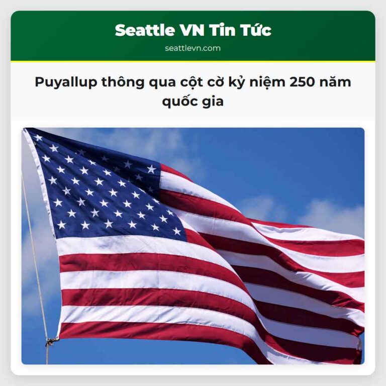 Puyallup thông qua cột cờ kỷ niệm 250 năm quốc gia