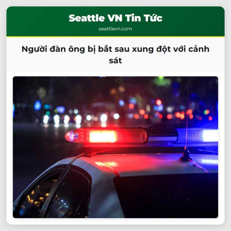 Người đàn ông bị bắt sau xung đột với cảnh sát