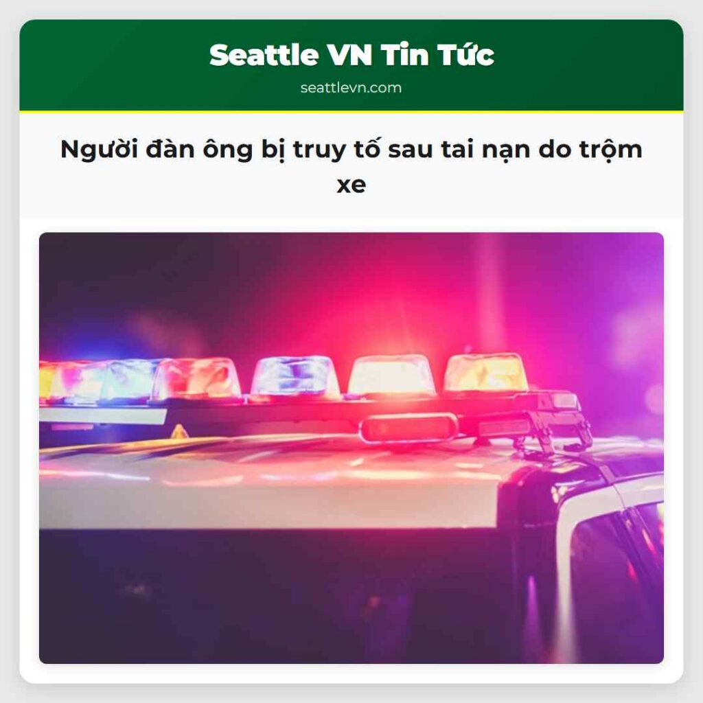 Người đàn ông bị truy tố sau tai nạn do trộm xe